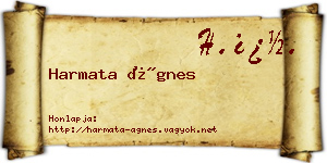 Harmata Ágnes névjegykártya